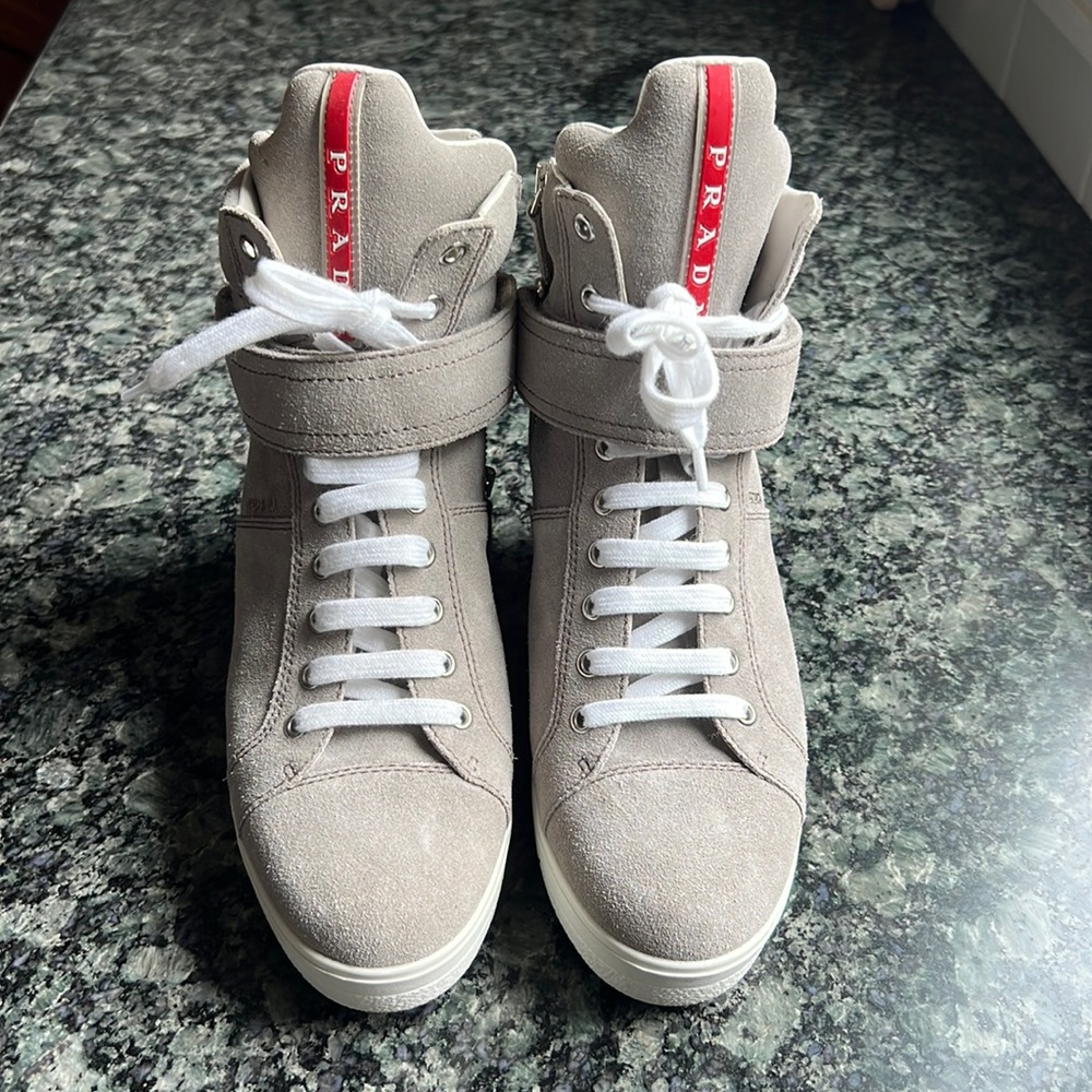 Prada sneaker wedges